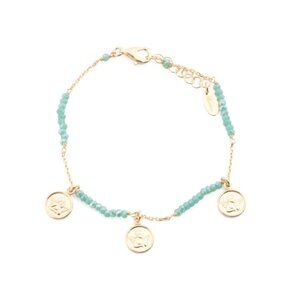 LUCIA MARA Italy 18kt Gold Plated Sterling Silver Angel Bracelet